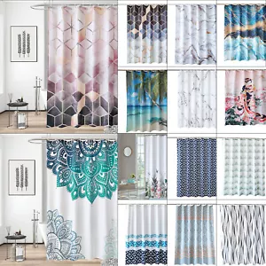 Extra Long Polyester Bathroom Shower Curtains Waterproof Fabric Shower Curtain - Picture 1 of 63