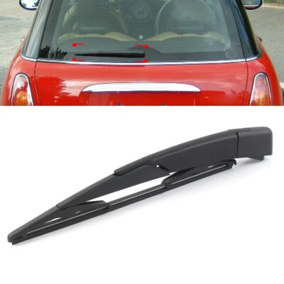 Black New Rear Windshield Wiper Arm Blade Set For Mini Cooper l4 1.6L 2002-2006 - Image 1 of 4