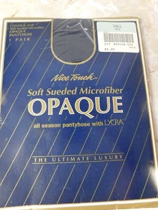 Sears Roebuck Nice Touch Soft Sueded Microfiber Opaque All Season Pantyhose NIP - Picture 1 of 4