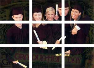 BUFFY "GRADUATION DAY" Inkworks Un-Cut Trading Card Sheet #744/1999 - Bild 1 von 4