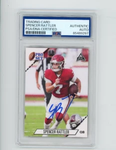 2021 Pro Set #10 Spencer Rattler RC Rookie Signed AUTO PSA Slabbed NO Saints - Picture 1 of 2
