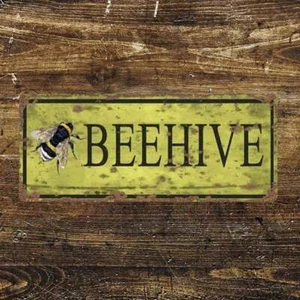 Metall Vintage Distressed Effekt Bienenstock Schild - Bild 1 von 1