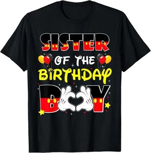Sister Of The Birthday Boy Shirt matching Family Party Decor T-Shirt - Picture 1 of 4