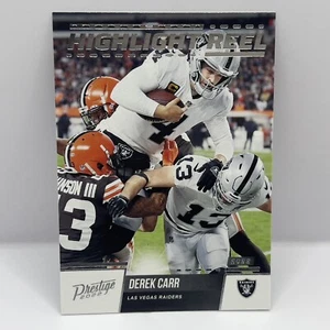 2022 Panini Prestige Football Derek Carr Highlight Reel HR-14 Las Vegas Raiders - Bild 1 von 2