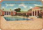 Metal Sign - New York Postcard - Interior Court And Swimming Pool Of The Recrea