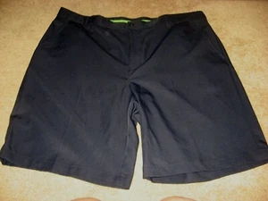 Mens Navy Blue IZOD GOLF Flat Front Dress Shorts 42 - Picture 1 of 1