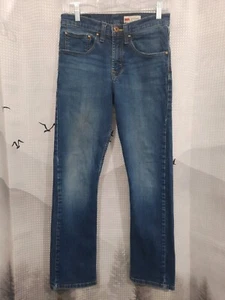 Pantalones de mezclilla Wrangler ajustados rectos 28x30 azules 92sswbr para hombre - Imagen 1 de 6