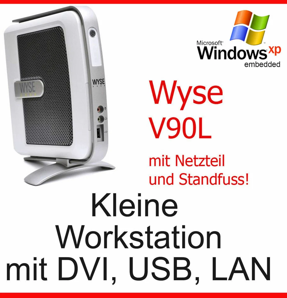 THIN CLIENT MINI COMPUTER WYSE V90L V90 WINDOWS XPe CITRIX LPT PARALLEL  DVI TC3 - Bild 1 von 1