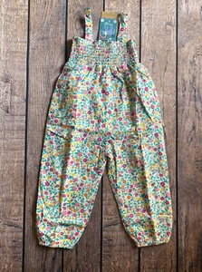 Toddler Girl Size 3-4 Years Frugi Multicolor Ditsy Floral Safia Smocked Jumpsuit - Picture 1 of 1