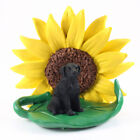 Flat Coated Retriever Sunflower Figurine