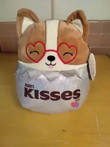 Squishmallow Hershey Kisses Regina Corgi Dog Heart Glasses 12" New With Tags - Picture 1 of 7