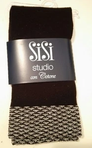 Calzini corti donna neri ricamo glitter lurex argento taglia unica elasticizzati - Foto 1 di 1