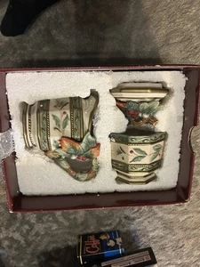 Fitz And Floyd Winter Wonderland Ceramic Ceramic Creamer and Sugar W/box - Picture 1 of 8
