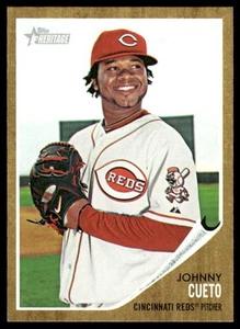 2011 Topps Heritage #450 Johnny Cueto Short Print - Picture 1 of 2