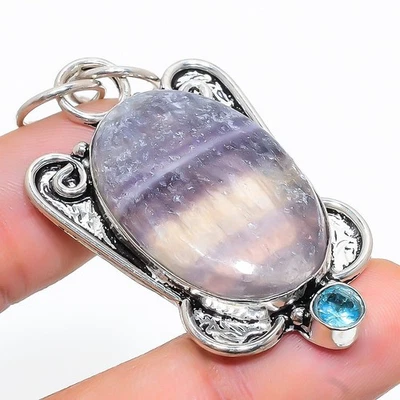 Ciondolo gioiello in argento sterling 925 fatto a mano con pietra preziosa in... - Immagine 1 di 4