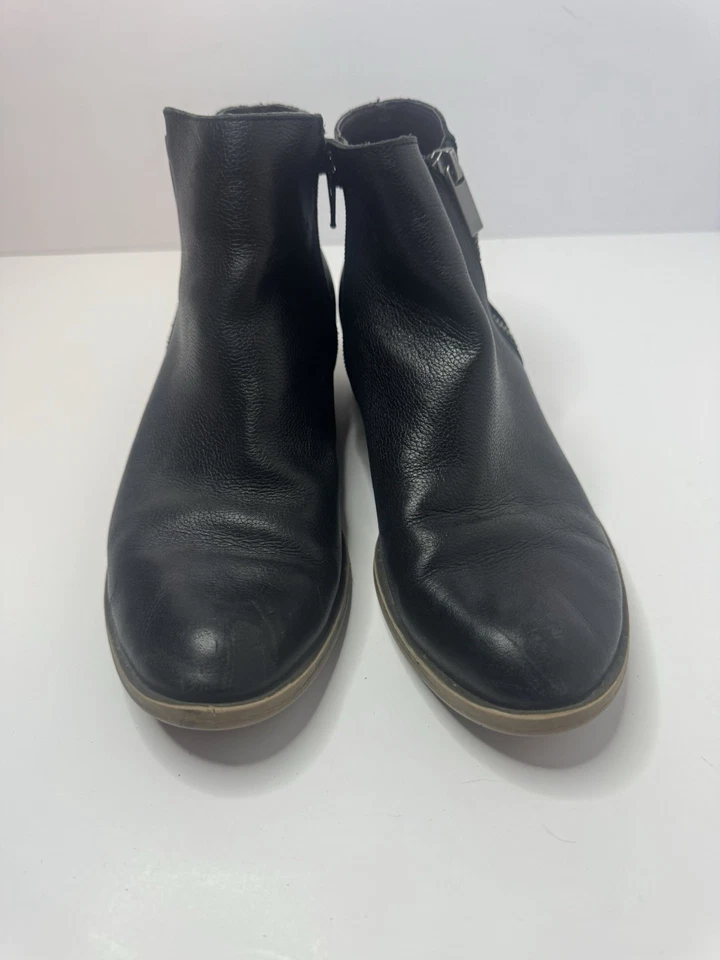 Botines Kensie Ghita de cuero negro con cremallera lateral talla 7:5M Foto 1 de 4