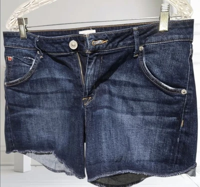 Hudson Hampton 缎边短裤 29 码牛仔弹力牛仔裤女式镂空  — 第 1/4 张图片