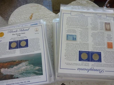 STATE QUARTERS/STAMPS Postal Commemorative Society States & Territories - 1 Page - Image 1 of 4