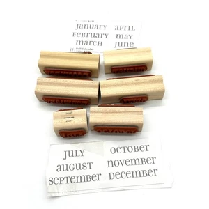 Stampin' Up! Full Calendar Rubber Rubber Stamps Months Double Mounted 114966 - Picture 1 of 11