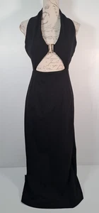 ZARA Neckholder-Kleid mit Cut-Out-Detail und Schnalle schwarz neu mit Etikett Größe L - Bild 1 von 23