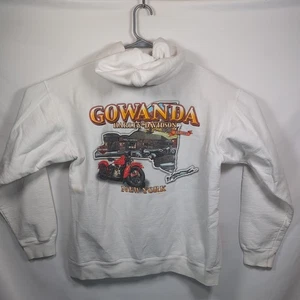 Felpa con cappuccio Harley Davidson Cowanda New York 2002 adulto media pullover donna bianca - Foto 1 di 10