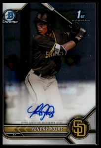 π₯ππ 2022 Bowman Chrome #CPA-YR Yendry Rojas Prospect Autografi - Foto 1 di 2
