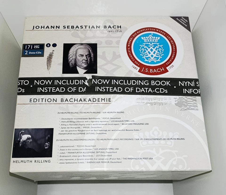 Johann Sebastian Bach Die Kompletten Werke Hänssler Edition Bachakademie 171 CDs - Bild 1 von 2