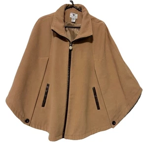 Capa Worthington Mujer Beige Imitación Lana Chaquetón Cremallera Completa Forrada Talla XL De Colección - Imagen 1 de 14