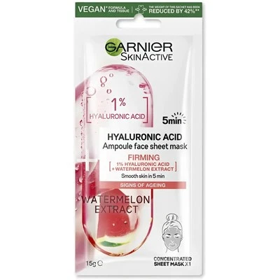 Garnier Skin Active Hyaluronic Acid Firming Ampoule Face Sheet Mask - Waterme... - image 1 of 4