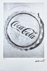 ANDY WARHOL - Coca-Cola cap - signed, numebered edition 30/100, 38 x 56 cm - Picture 1 of 7