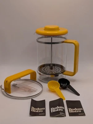Original Bodum Yellow French Press 1.5L Cafetiere Coffee Maker Vintage - Image 1 of 4
