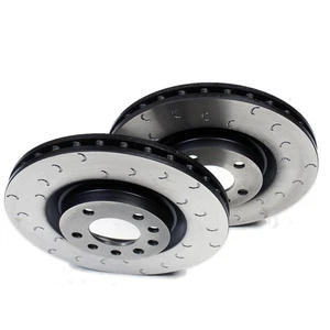 Focus 2.5 RS Front Brake Discs HALO C Hook Grooved - Picture 1 of 4