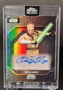 2024 Topps Chrome Black Star Wars lato chiaro Chris Edgerly come Eeth Koth Auto - Foto 1 di 2