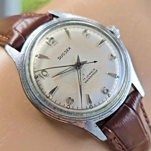 Reloj de cuerda manual vintage SUSSEX para hombre Jeambrun 26D Francia 17 joyas años 60 - Imagen 1 de 21