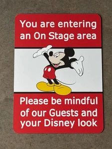 Disneyland Your Disney Look Cast Member Area Sign Prop - Picture 1 of 1