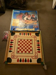 Vintage Carrom Game Board Table Model No. 108 in Box With 46 Game Pieces In Bag - Picture 1 of 9