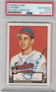 Tarjeta autografiada Al Rosen Topps certificada PSA/DNA - Imagen 1 de 1
