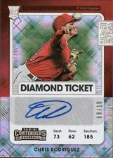 2021 Panini Contenders Diamond #184 Chris Rodriguez RC,AU,SN15 Angels