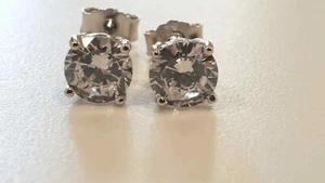 OHRSTECKER AUS 925 SILBER UND ANTIALLERGENEN ZIRKONIA 2,3,4,5,6,7,8mm - Bild 1 von 6