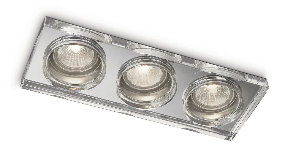 Philips 3x GU10 Einbauspot 2800K Warmweiß Deckenleuchte Glas 59563-11-16 - Bild 1 von 1