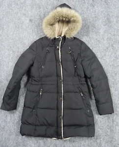 Lauren Ralph Lauren Parka Jacket Womens Black Down Fill Sherpa Fur Lined Puffer* - Picture 1 of 14