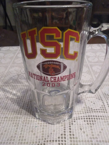 USC Trojan 2003 National Champion Glass MUG Cover