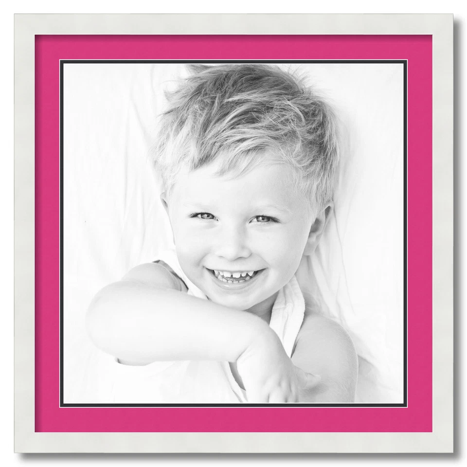 Marco de fotos ArtToFrames blanco mate 24x24 con doble alfombrilla de 2", apertura de 20x20 Foto 1 de 1