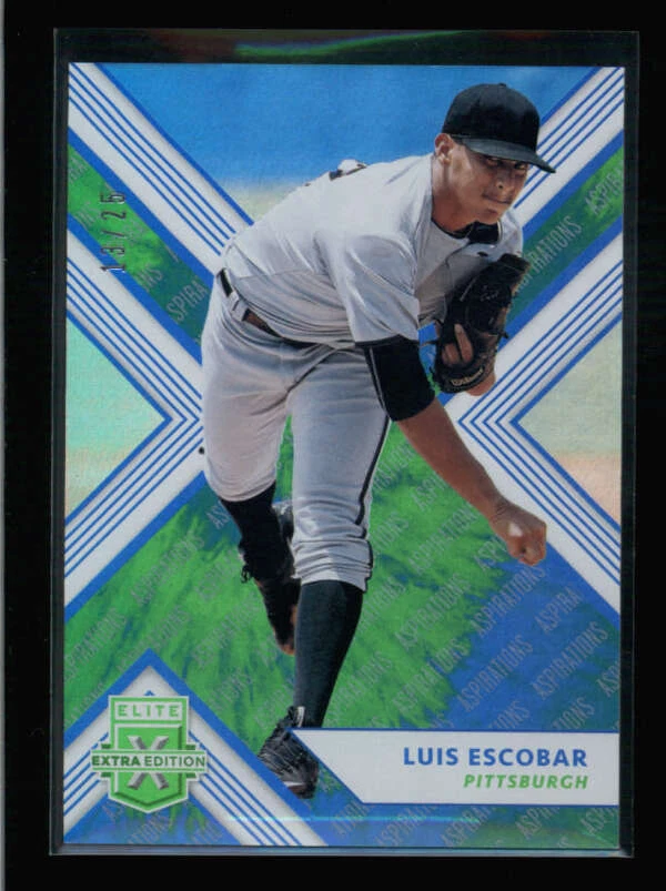 LUIS ESCOBAR 2018 ELITE EXTRA #123 ASPIRATIONS GREEN ROOKIE RC #13/25 AY7121 - Image 1 of 1