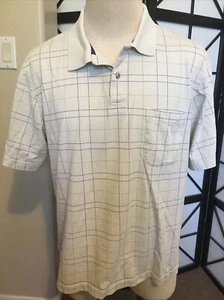 Izod men’s Polo Shirt XL yellow checked - Picture 1 of 3