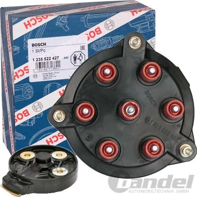 Tappo distribuzione accensione Bosch + dito per Mercedes W124 300E-24 W140 S600 W126 R129 - Immagine 1 di 3