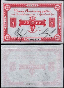GRÜNLAND 25 ORE (P4b) 1905 AUNC - Bild 1 von 1