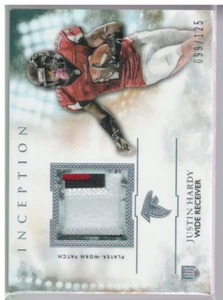 B4624- 2015 Topps Inception Rookie Relics Patch #RPJHA Justin Hardy Jersey NM-MT - Picture 1 of 2