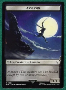 Assassin Token - Universes Beyond: Assassin's Creed ACR #0004 - Tarjeta Magic The Gathering - Imagen 1 de 2