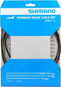 Shimano Standard Brake Cable Set Kit with Black Housing for MTB or Road Bicycle - Picture 1 of 4